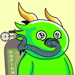 Green monster inhaling hopium