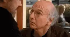 Larry David skeptical facepalm okay