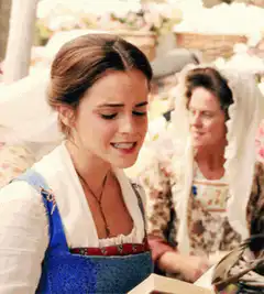 Belle singing in the market