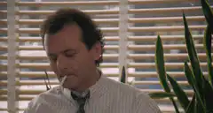 Bill Murray smoking and saying I don't care about anything