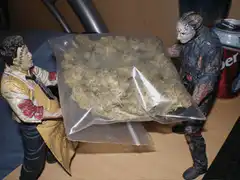 Leatherface and Jason make a giant joint