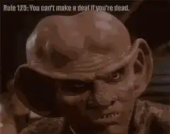 Azazel Rule 125 You can't make a deal if you're dead