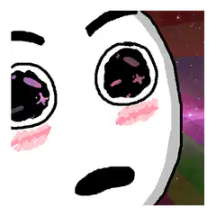 anime face with starry eyes