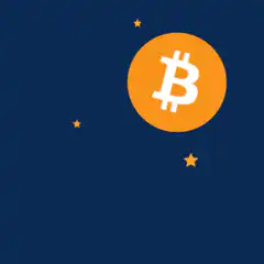 Astronaut riding rocket to Bitcoin moon