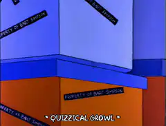 Bart Simpson's kitchen covered in property labels