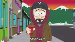 Change? Guy with red cup