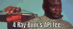 Ray Buni pouring liquid for API fee