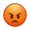 Angry pixel art emoji