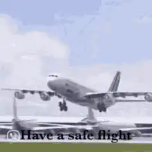 Airplane flying over airport