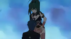 Anime girl decapitates man