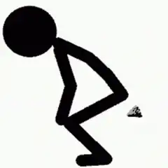 stick figure pooping