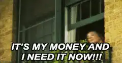 Woman yelling it's my money