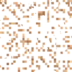 pixelated brown shapes on white