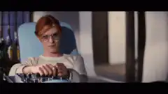 David Bowie in hospital chair