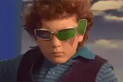 Kid with 3D Glasses Glitching
