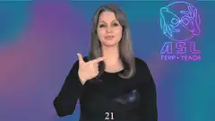 ASL sign for 21