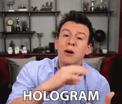 Man turns into a hologram
