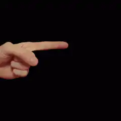 Hand pointing finger right