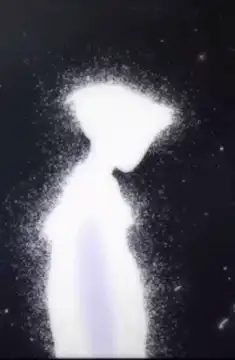 glowing silhouette in space