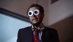 Jack Nicholson with googly eyes