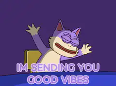 Cat sending good vibes