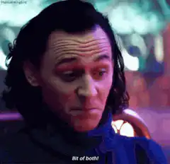 Loki smirking Bit of both