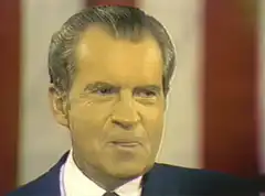 Richard Nixon nodding