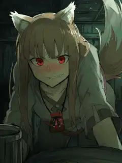 Holo the Wolf Girl Smiling