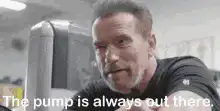 Arnold Schwarzenegger The pump is always out there