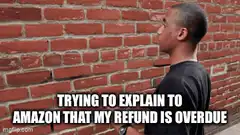 Blind Boy Explaining Overdue Refund