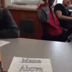 Meme Above pointing