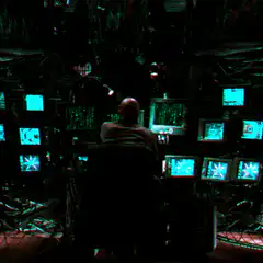 Agent Smith in the Matrix server room