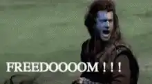 William Wallace screaming FREEDOOOOM
