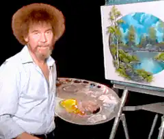 Bob Ross painting landscape