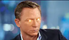 Daniel Craig laser eyes