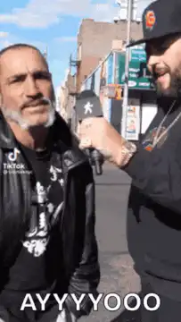 Interviewer says Ayyy Yooo