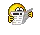 pixel emoji reading newspaper