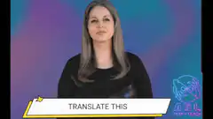 Woman signs translate this