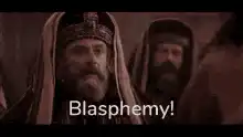 High Priest rips his clothes shouting Blasphemy