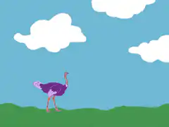 Purple ostrick skeleton flash