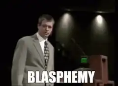 Man says blasphemy