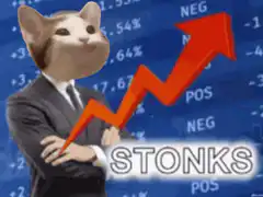 Stonks cat meme