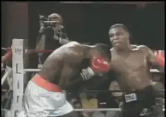 Boxer knocked out of the ring