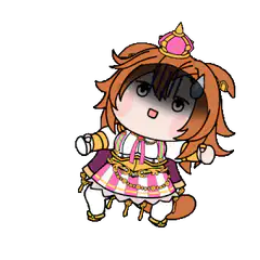 chibi horse girl dancing
