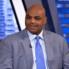 Charles Barkley pointing and laughing