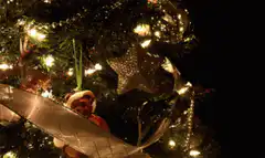 Baby in Christmas tree