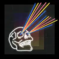 neon skull laser eyes