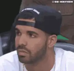 Drake looking disappointed