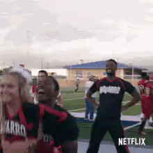Navarro cheerleaders dance on track