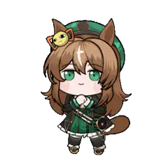 Chibi horse girl eating carrot